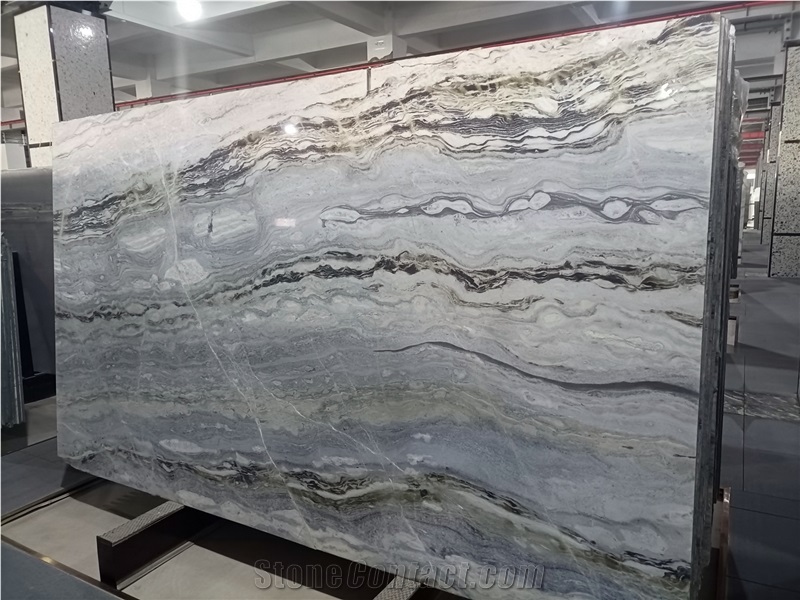 Azul Acquamarina Lumen Translucent Blue Sky Marble Slabs