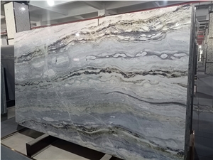 Azul Acquamarina Lumen Translucent Blue Sky Marble Slabs