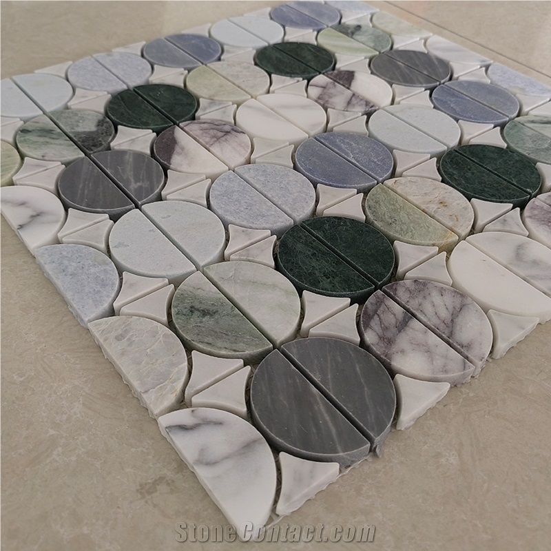 Azul Macauba Blue Celeste Marble Mosaic Wall Tile