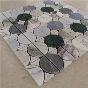 Azul Macauba Blue Celeste Marble Mosaic Wall Tile