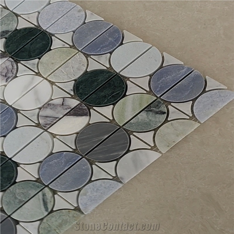 Azul Macauba Blue Celeste Marble Mosaic Wall Tile