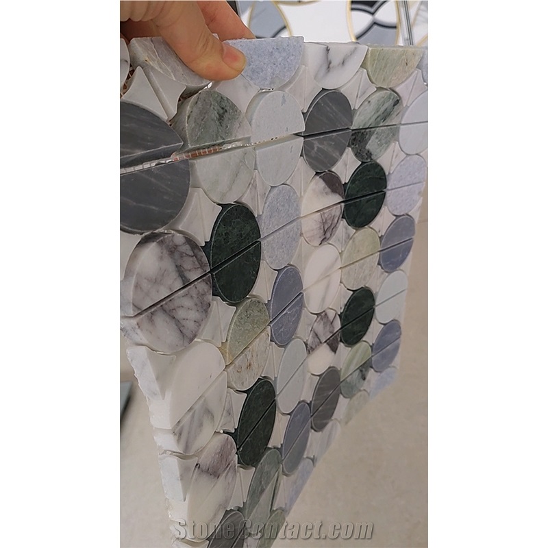Azul Macauba Blue Celeste Marble Mosaic Wall Tile