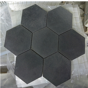 Basalt Natural Stone Hexagon Mosaic Tile