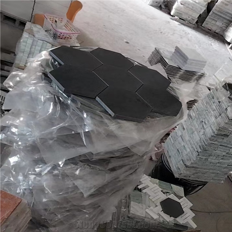 Basalt Natural Stone Hexagon Mosaic Tile