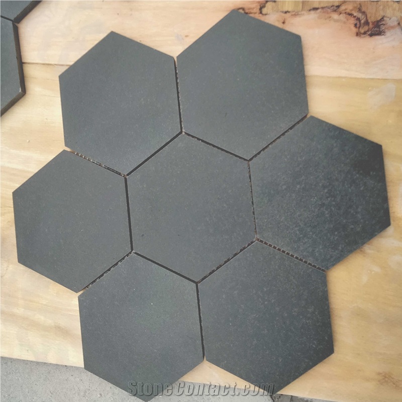 Basalt Natural Stone Hexagon Mosaic Tile