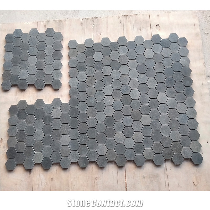 Basalt Natural Stone Hexagon Mosaic Tile