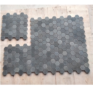 Basalt Natural Stone Hexagon Mosaic Tile