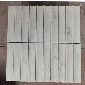 Carrara White Concave Mosaic Kitchen Backsplash Tile Carrara White Concave Mosaic Kitchen Backsplash Tile