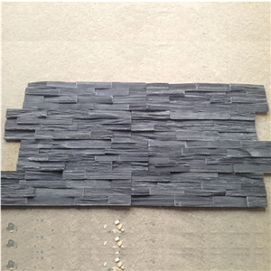 China Black Slate Culture Stone Wall Cladding Ledger Panel