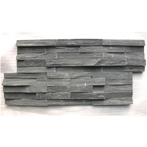 China Black Slate Culture Stone Wall Cladding Ledger Panel