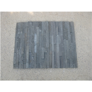 China Black Slate Culture Stone Wall Cladding Ledger Panel