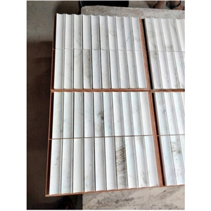 China White Marble Concave Mosaics For Wall Tile