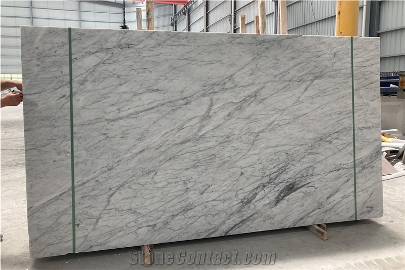 Custom Carrara White Marble Kitchen Countertop For Hotel