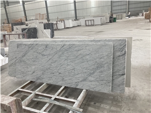 Custom Carrara White Marble Kitchen Countertop For Hotel