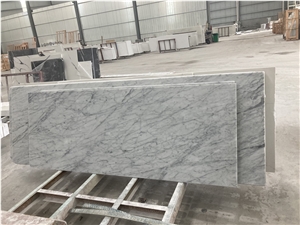 Custom Carrara White Marble Kitchen Countertop For Hotel