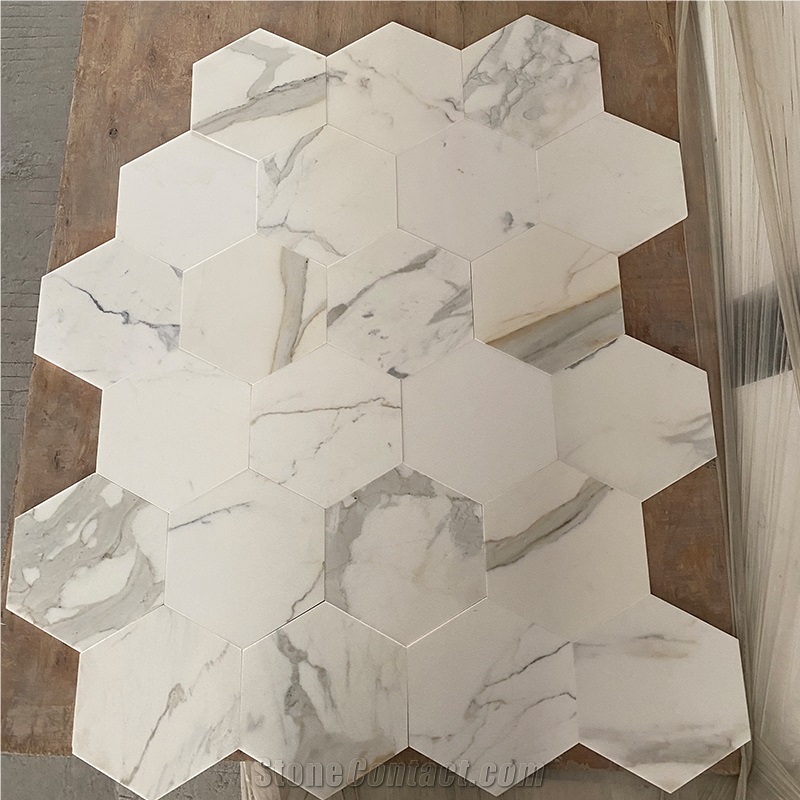 Factory Direct Calacatta Gold Marble Hexagon Wall Tiles
