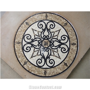 Handmade Marble Round Medallion Mosaic