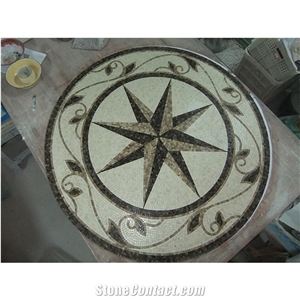Handmade Marble Round Medallion Mosaic
