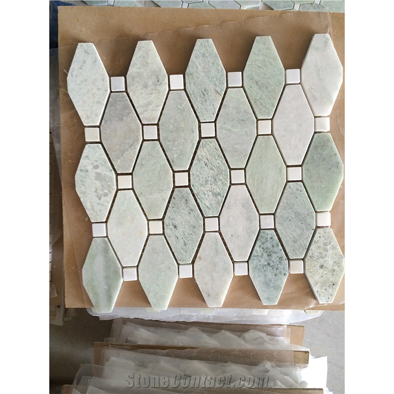 Light Green Marble Ming Green Octagon Mosaic