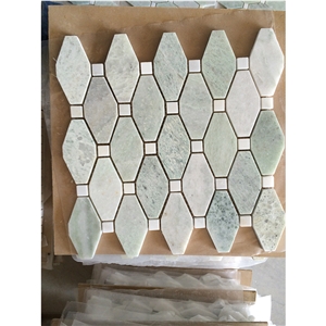 Light Green Marble Ming Green Octagon Mosaic