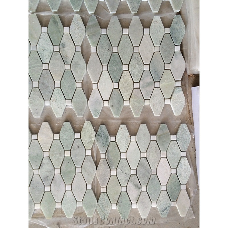 Light Green Marble Ming Green Octagon Mosaic
