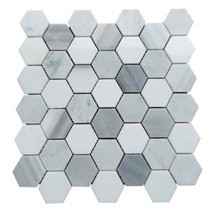 Marmara White Marble Hexagon Mosaic Honed Tiles Marmara White Marble Hexagon Mosaic Honed Tiles