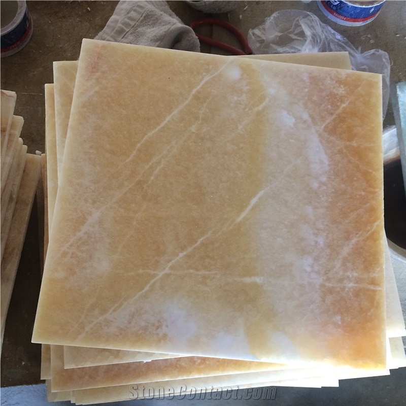 Natural Honey Onyx Yellow Onyx Jade Tile