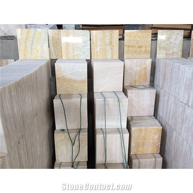 Natural Honey Onyx Yellow Onyx Jade Tile