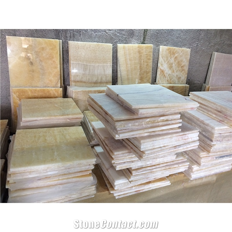 Natural Honey Onyx Yellow Onyx Jade Tile