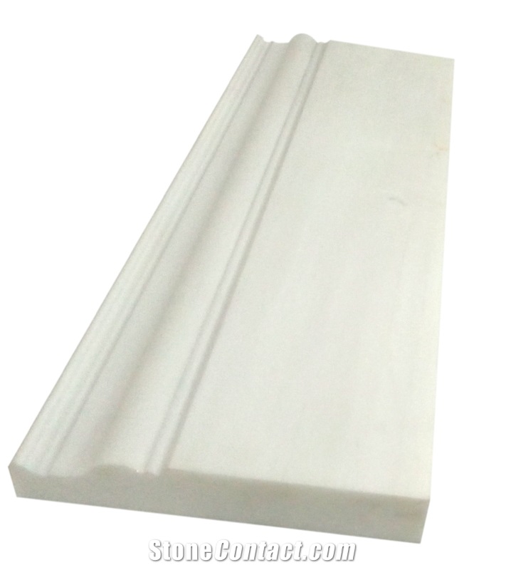 STONETEX Dolomite White Baseboard Molding Trim
