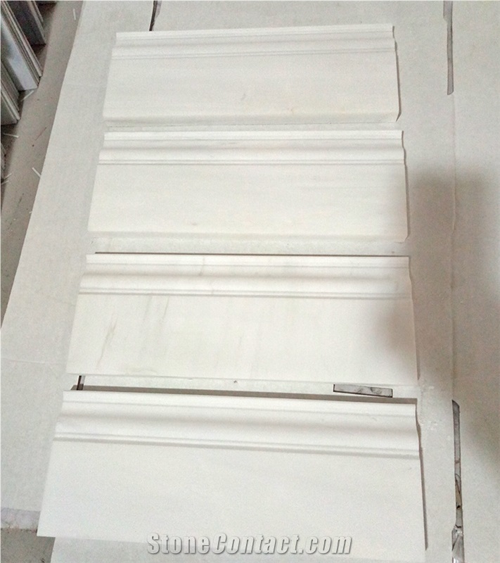 STONETEX Dolomite White Baseboard Molding Trim
