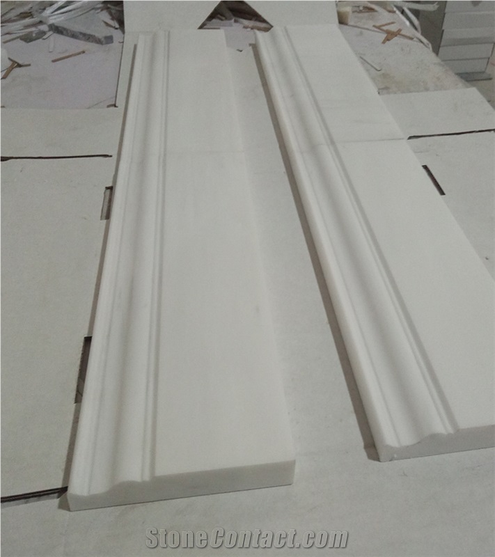 STONETEX Dolomite White Baseboard Molding Trim