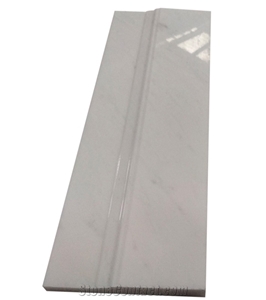 Top Quality Highend Oriental White Marble Polished Baseboard