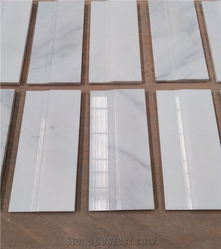 Top Quality Highend Oriental White Marble Polished Baseboard
