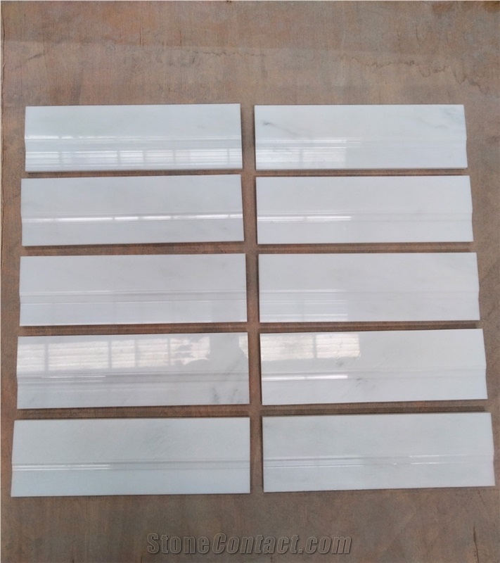 Top Quality Highend Oriental White Marble Polished Baseboard