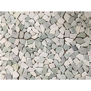 Tri-Blended Marble Tumbled Irregular Chip Mosaic