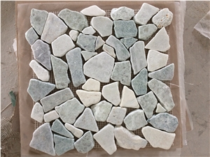 Tri-Blended Marble Tumbled Irregular Chip Mosaic