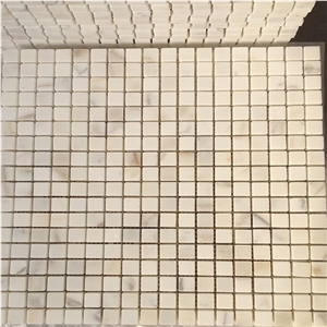 White Marble Calacatta Square Field Mosaic Bathroom Tile White Marble Calacatta Square Field Mosaic Bathroom Tile