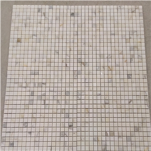 White Marble Calacatta Square Field Mosaic Bathroom Tile