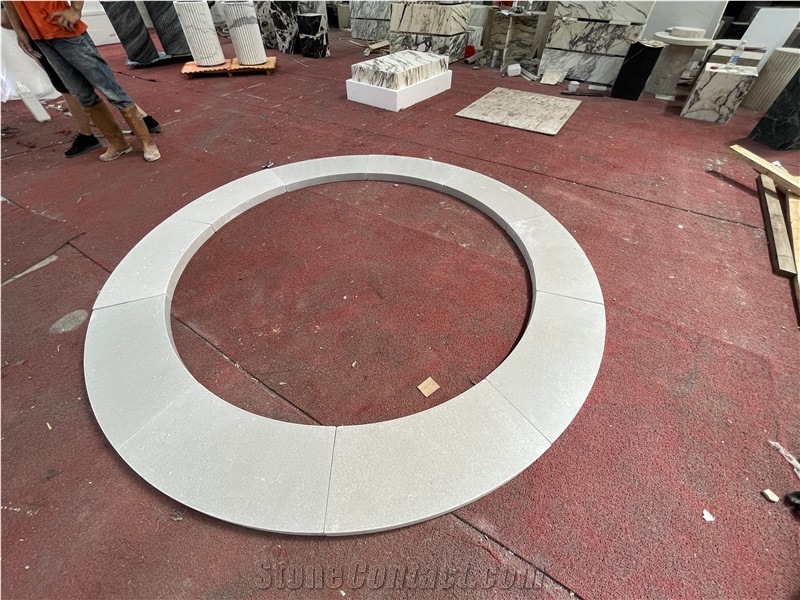 Circle Grey Cinderella Marble Paving Stone