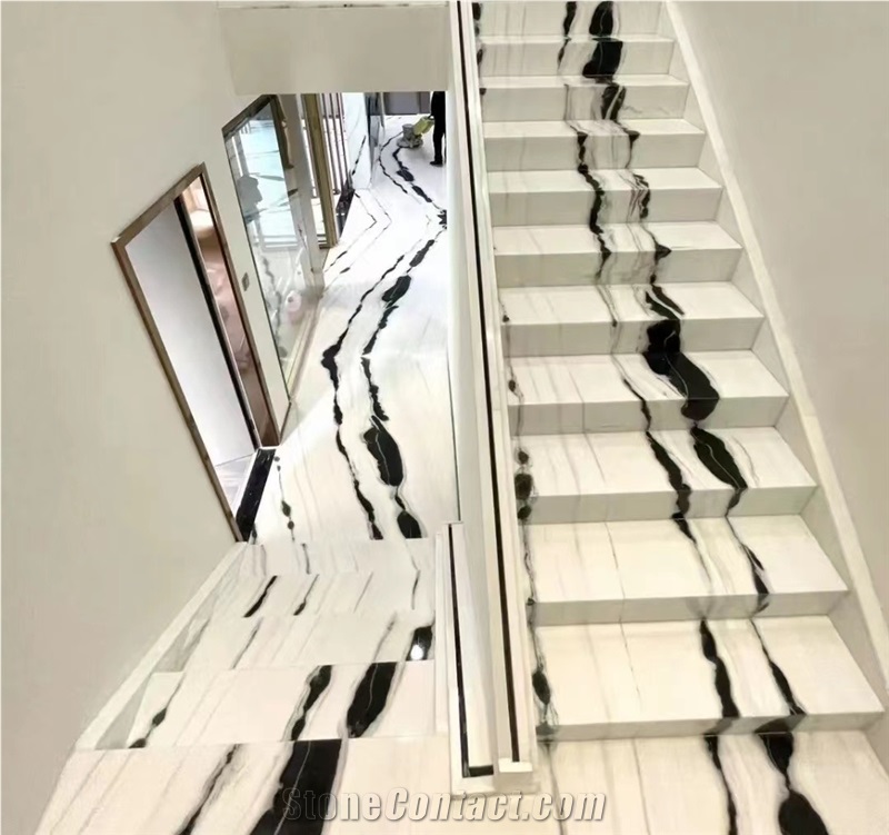 China Panda White Marble Stairs Steps CUT TO SIZE