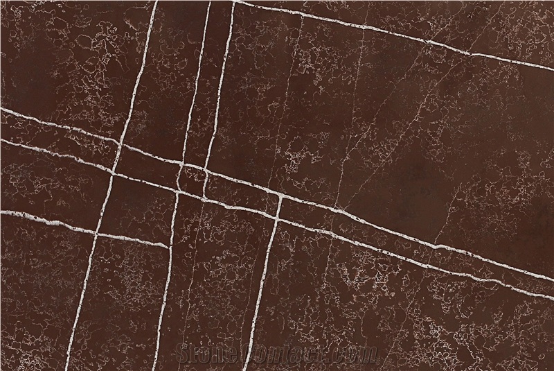Brown Stone New Design Quartz Stone Artificial Calacatta