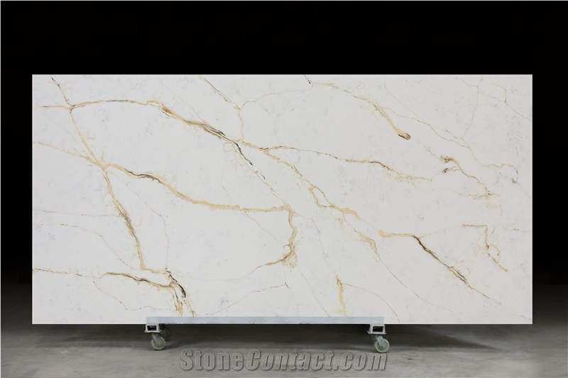 Calacatta Oro Classic Gold Quartz Slab