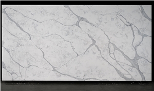Calacatta Quartz Grey Vein Stone Artificial Tiles Slabs
