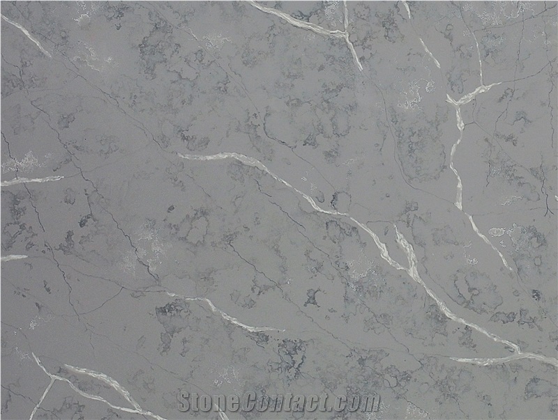 Grey Stone New Design Quartz Stone Artificial Slab