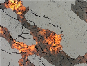 Natural Stone-Look Backlit Quartz Slab Tile Engineered Stone