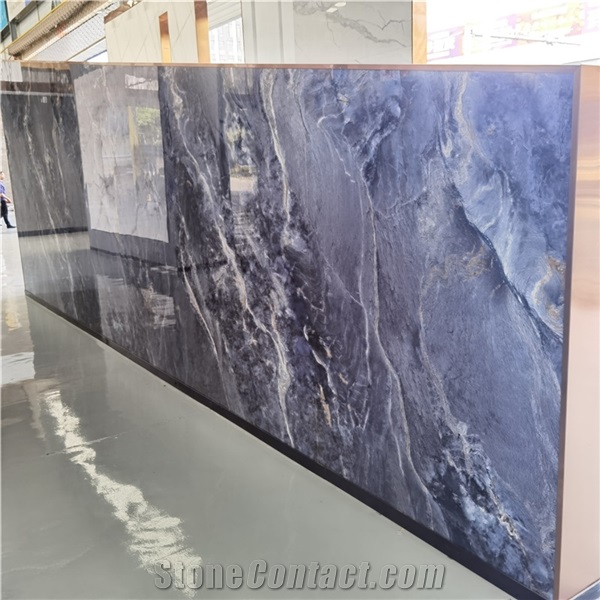 Artificial Stone 6Mm Blue Sintered Stone Slabs