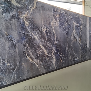 Artificial Stone 6Mm Blue Sintered Stone Slabs