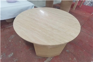 Luxury Travertine Dining Table Travertino Romano Furniture