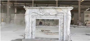 Sculpture Marble Fireplace Statuario Indoor Fireplace Mantel